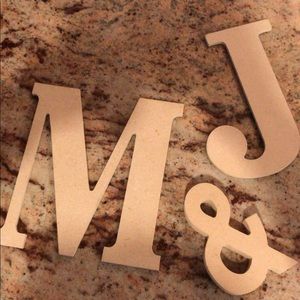 M&J letters - comes with price stickers but used